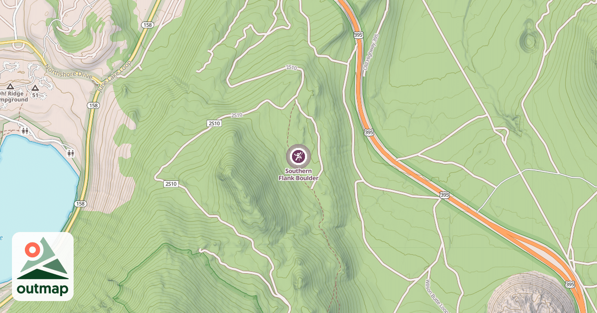Map of Southern Flank Boulder