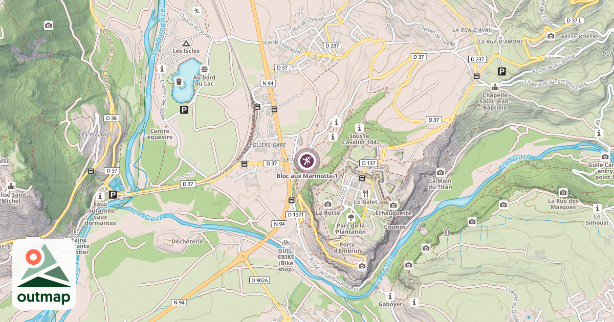 Map of Bloc aux Marmotte 1
