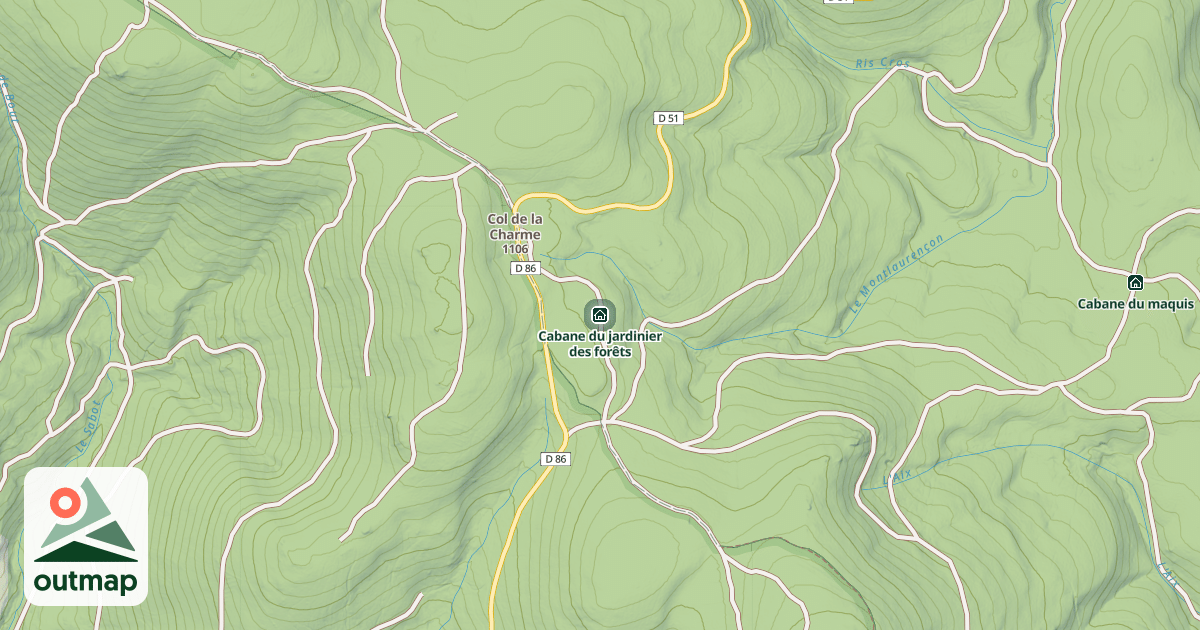 Map of Cabane du jardinier des forêts