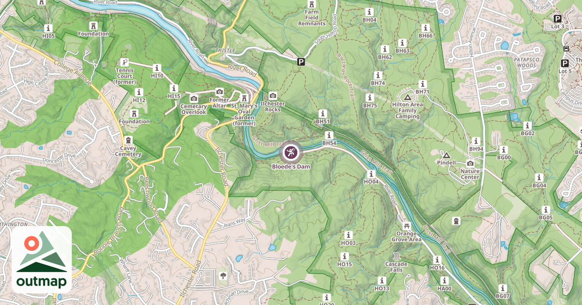 Map of Bloede's Dam