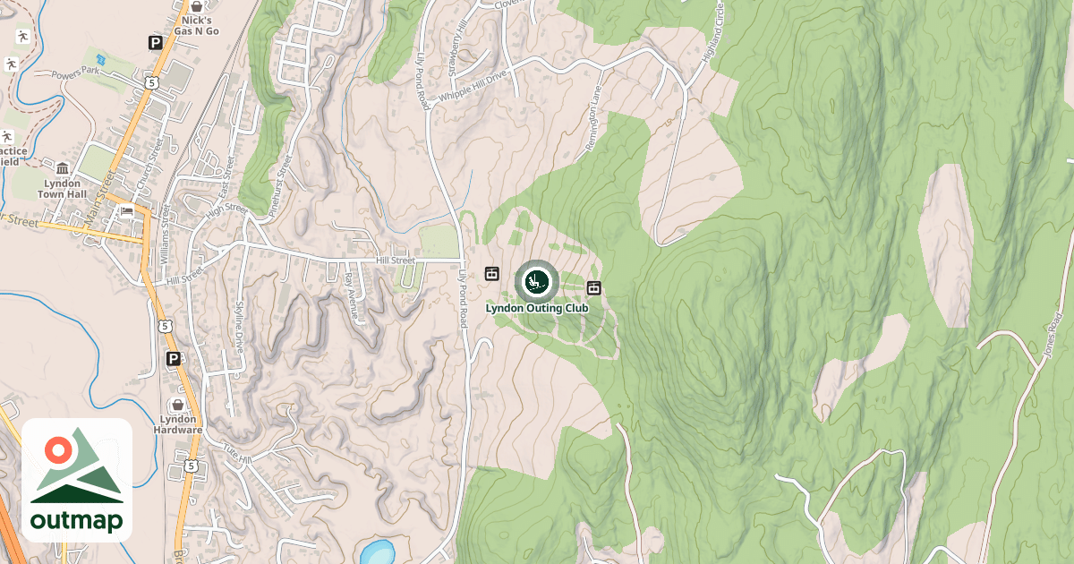Map of Lyndon Outing Club