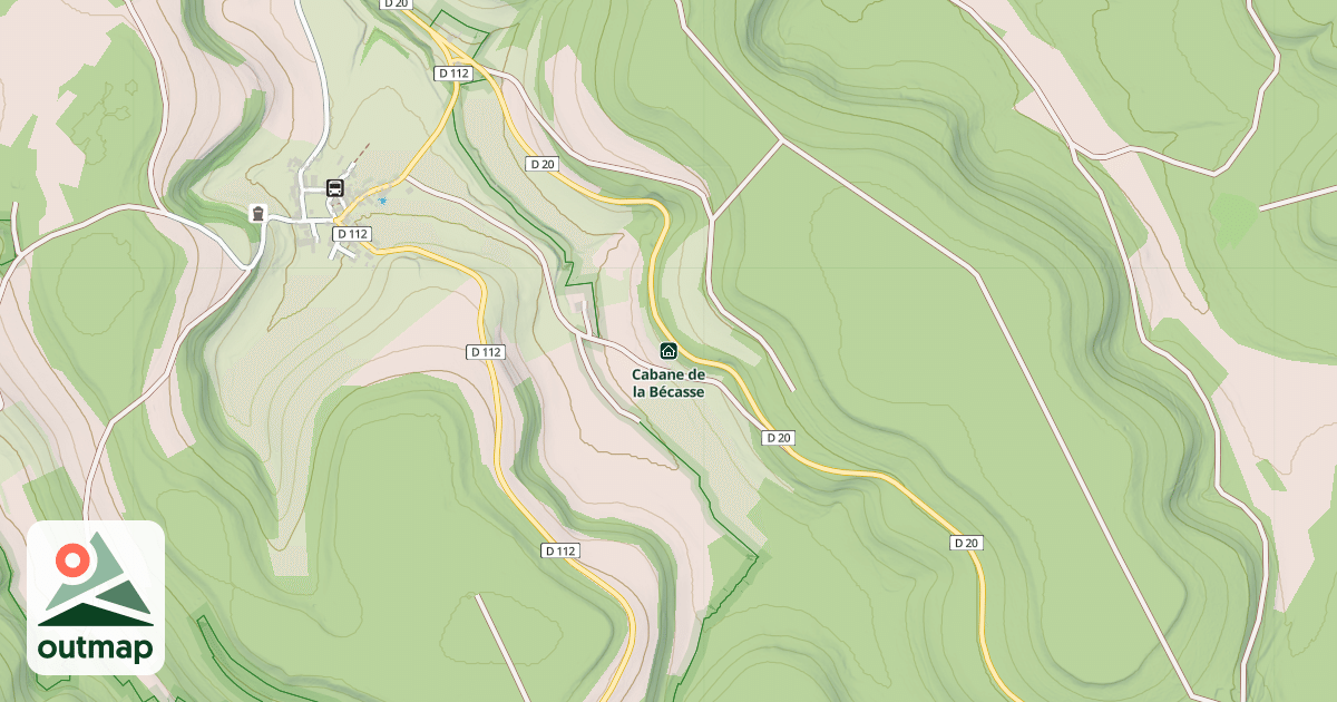 Map of Cabane de la Bécasse