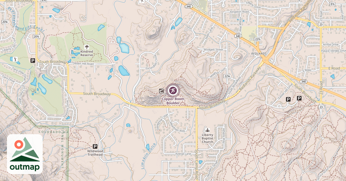 Map of Copper Boom Boulder