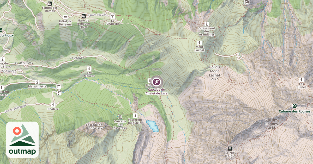 Map of Cascade du Chalet de Lare