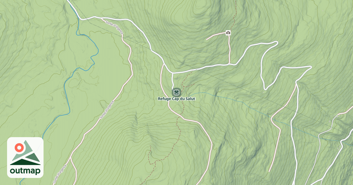 Map of Refuge Cap du Salut