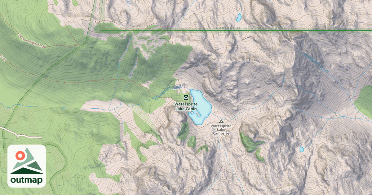 Map of Watersprite Lake Cabin