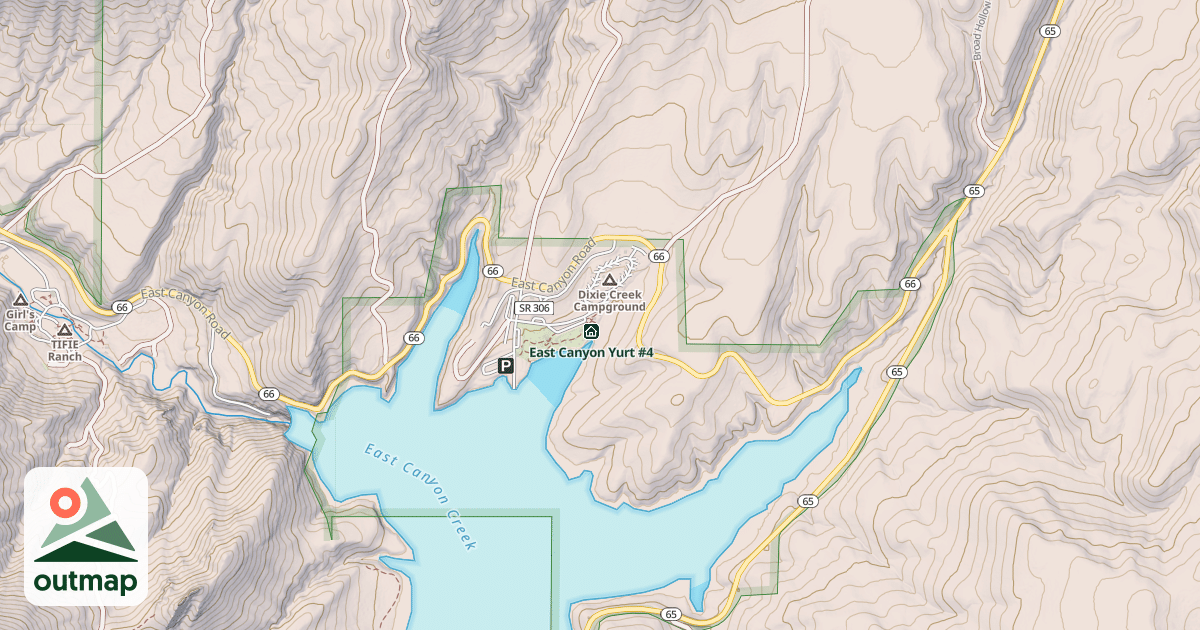Map of East Canyon Yurt #1
