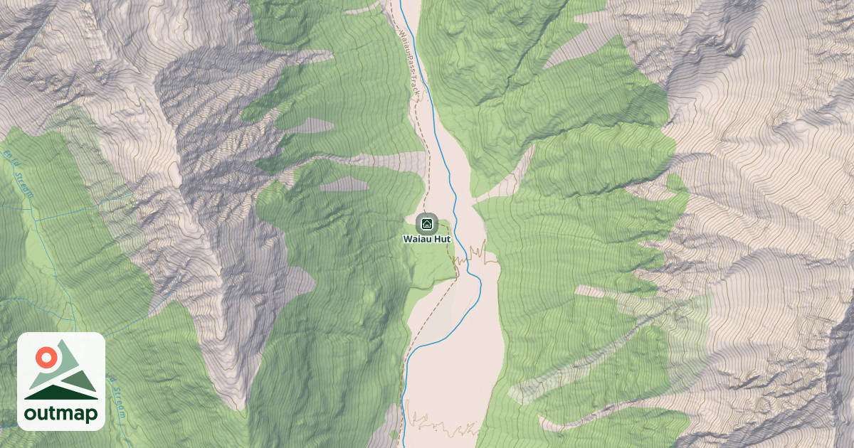 Map of Waiau Hut