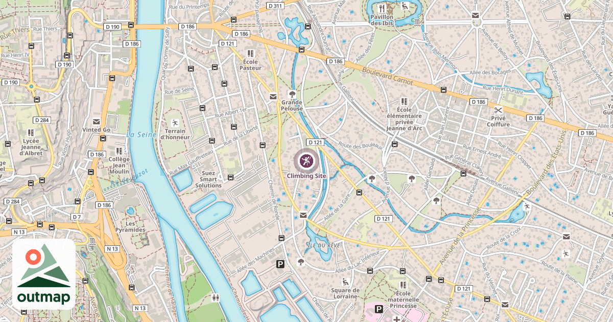 Map of Climbing Site