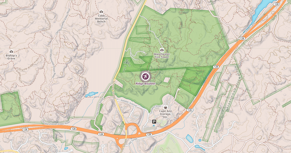 Map preview of Ridge Boulder