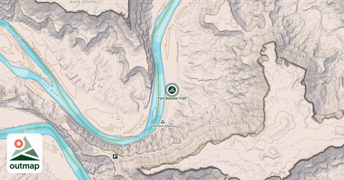 Map of Fort Bottom Trail