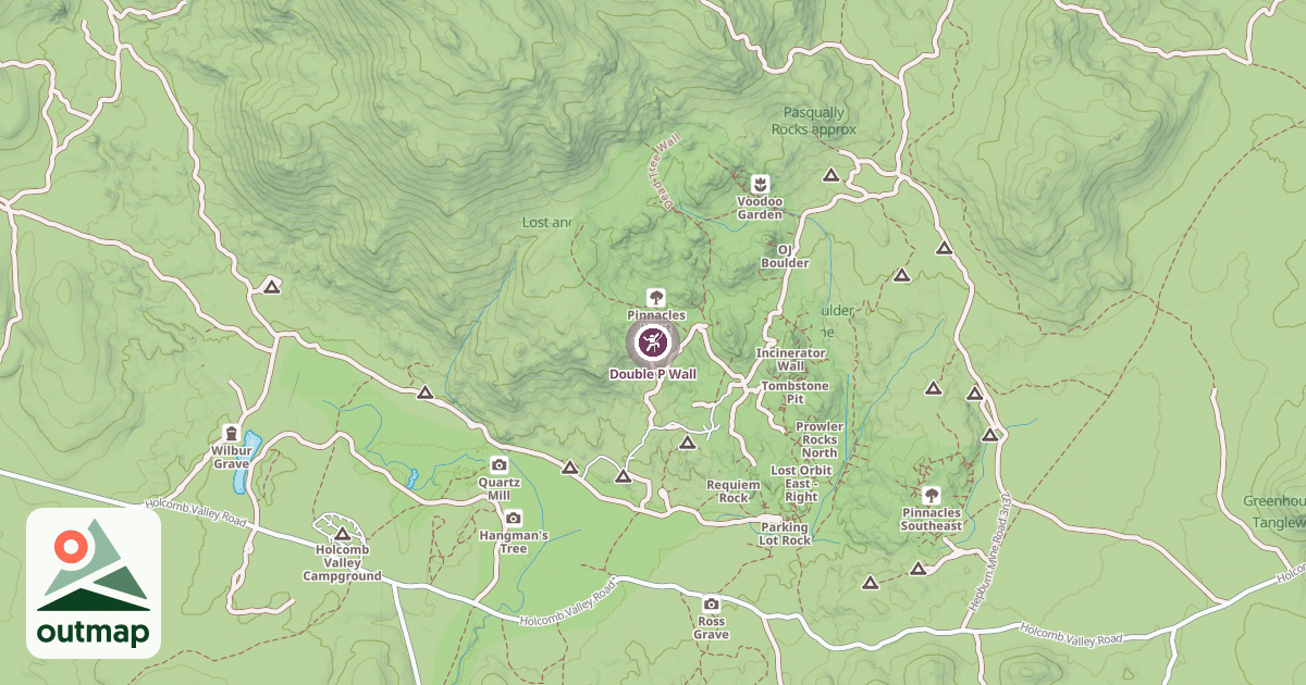 Map of Double P Wall