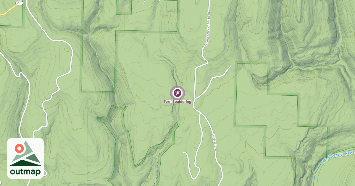 Map of Fern Bouldering