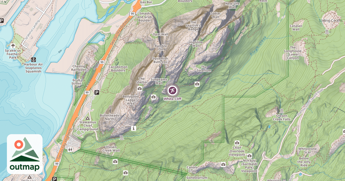 Map of White Cliff