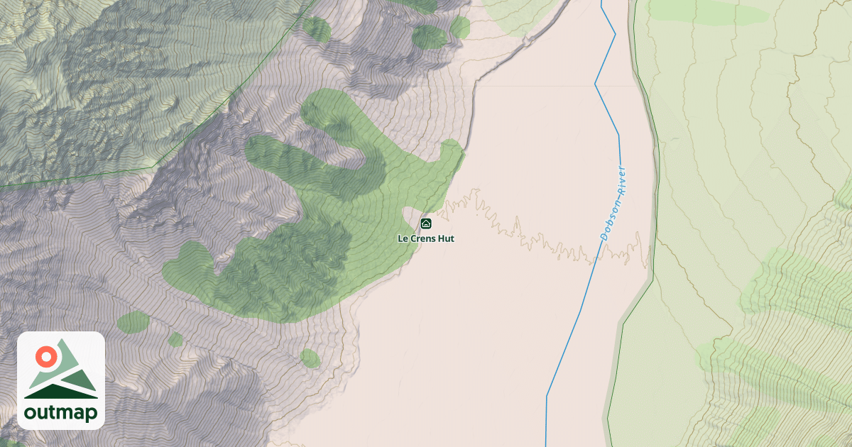 Map of Le Crens Hut