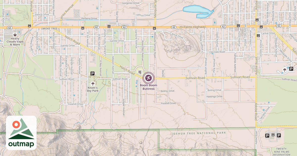 Map of Boom Boom Buttress