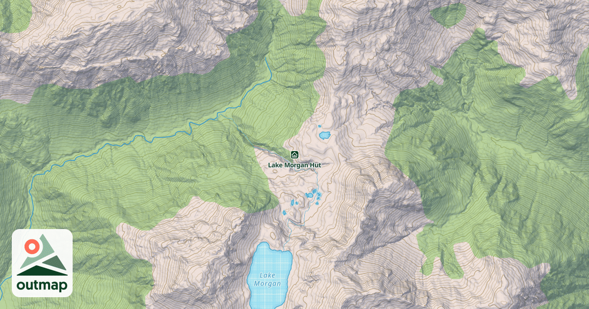 Map of Lake Morgan Hut