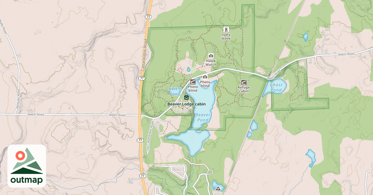 Map of Beaver Lodge cabin
