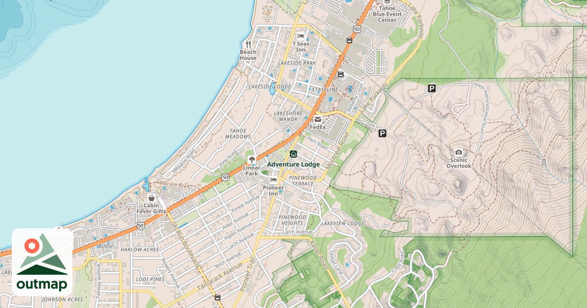 Map of Adventure Lodge