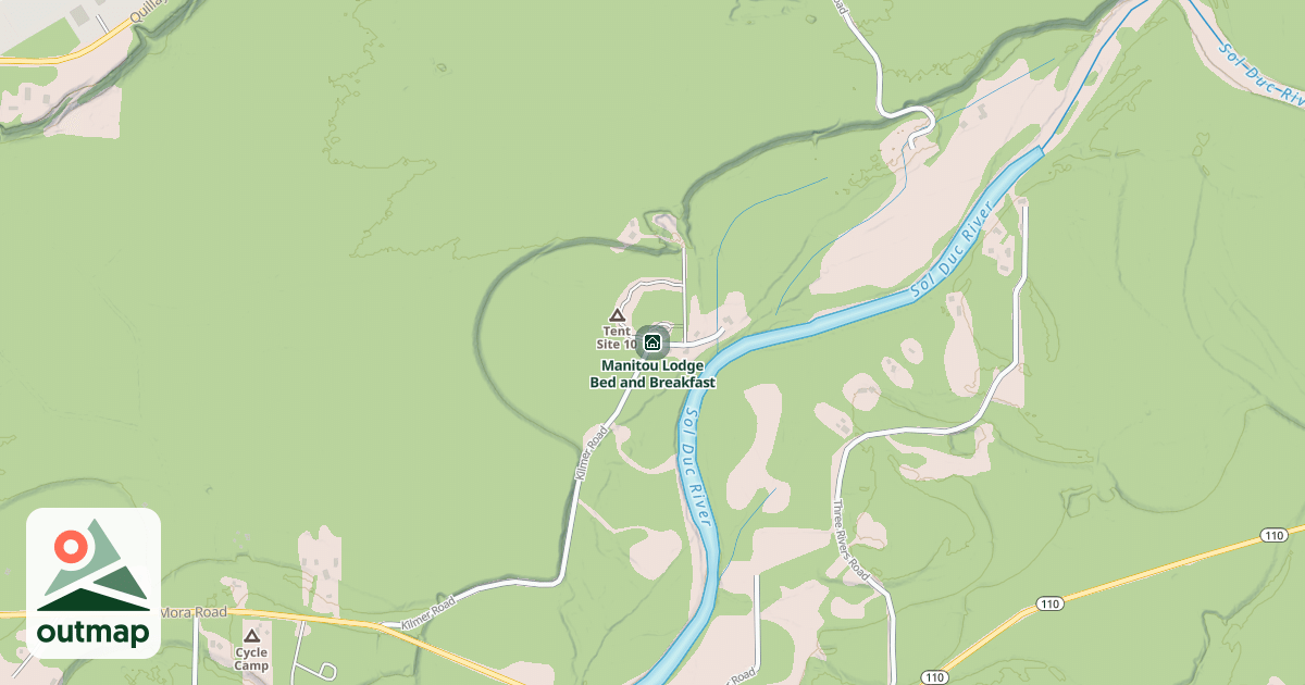 Map of Manitou Lodge Bed and Breakfast