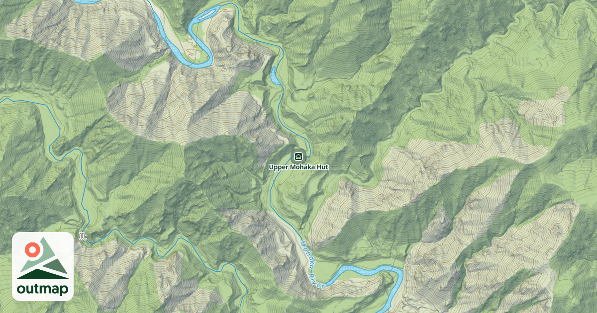 Map of Upper Mohaka Hut