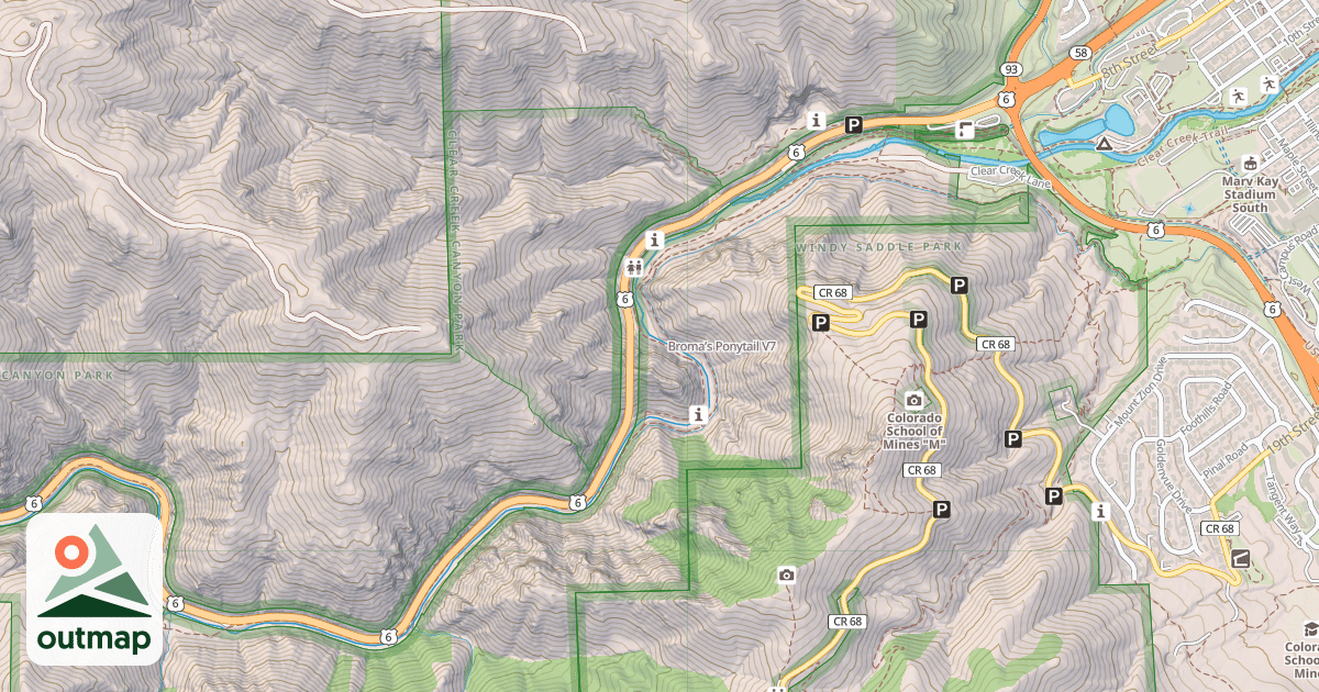 Map of Broma’s Ponytail
