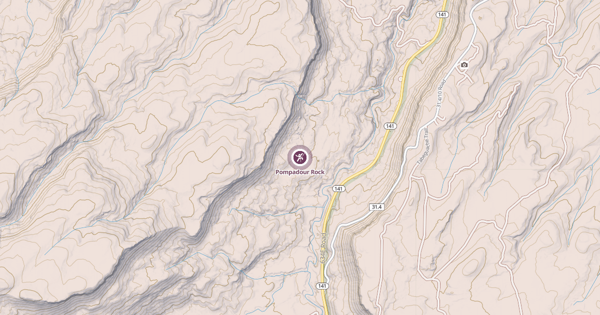 Map preview of Pompadour Rock
