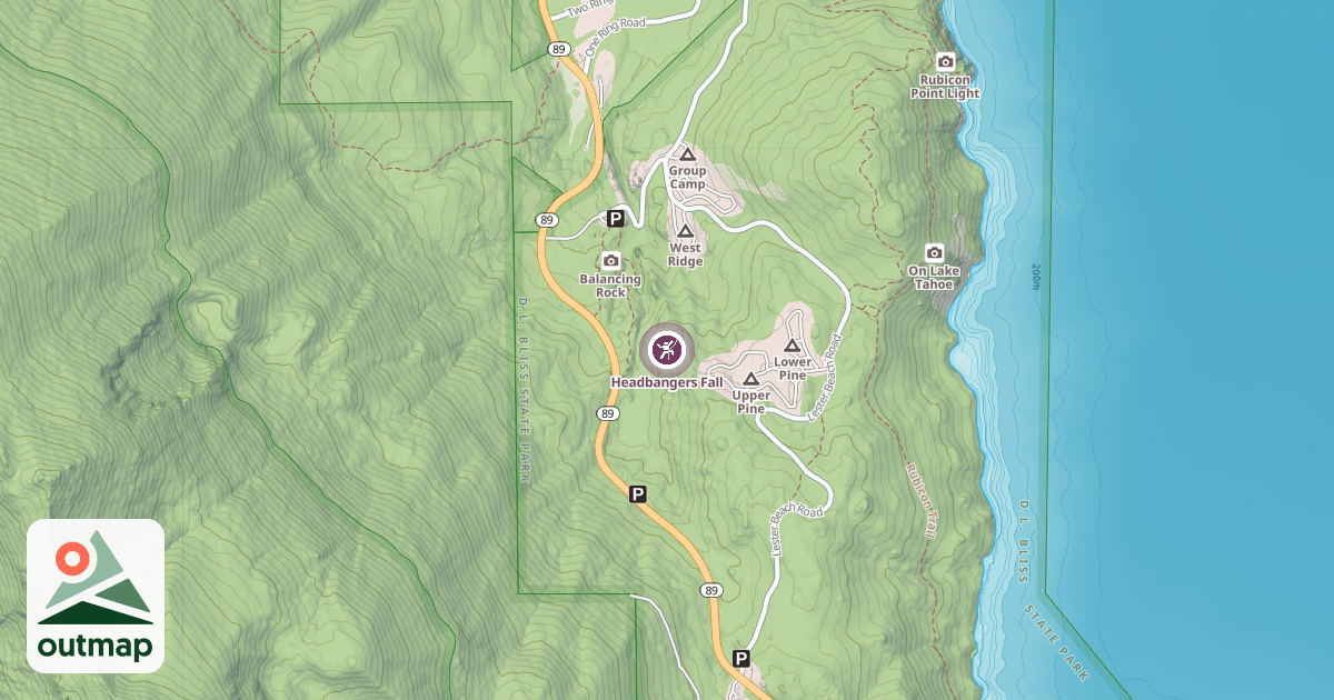 Map of Headbangers Fall