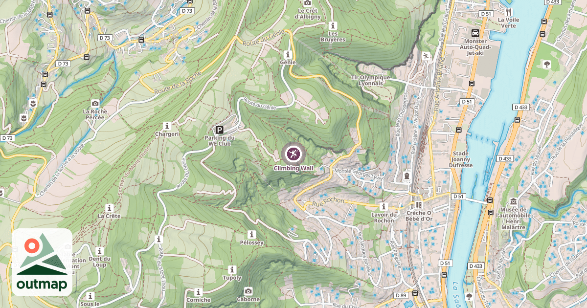 Map of Climbing Wall