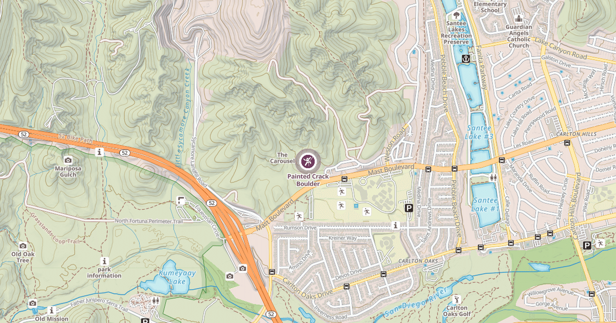Map preview of Painted Crack Boulder