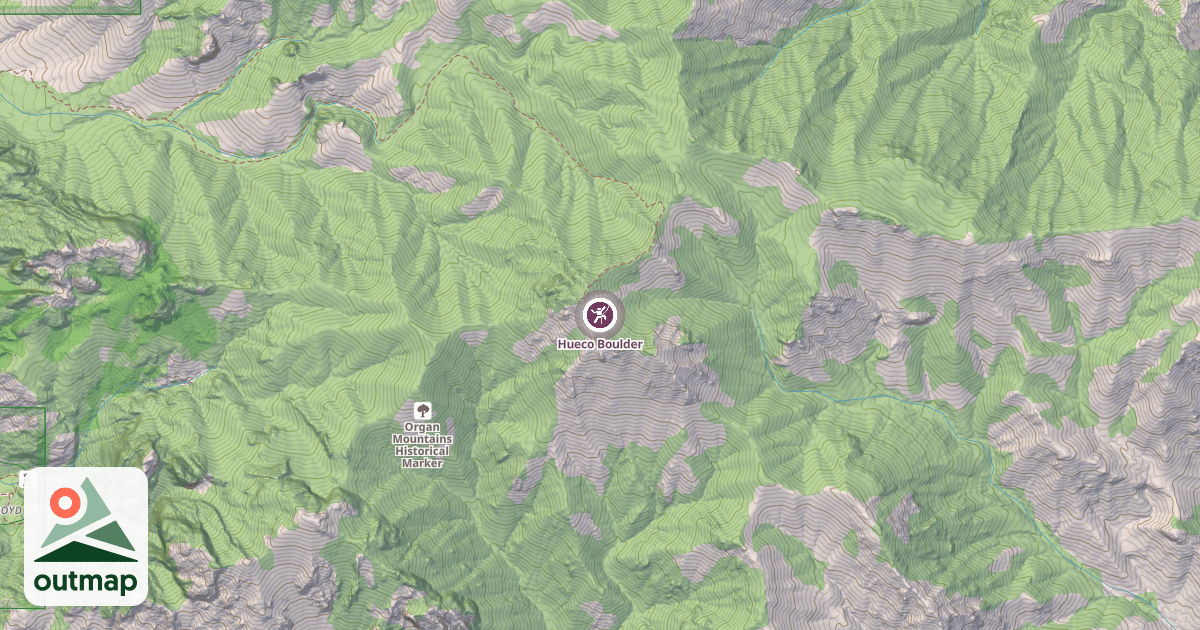 Map of Hueco Boulder