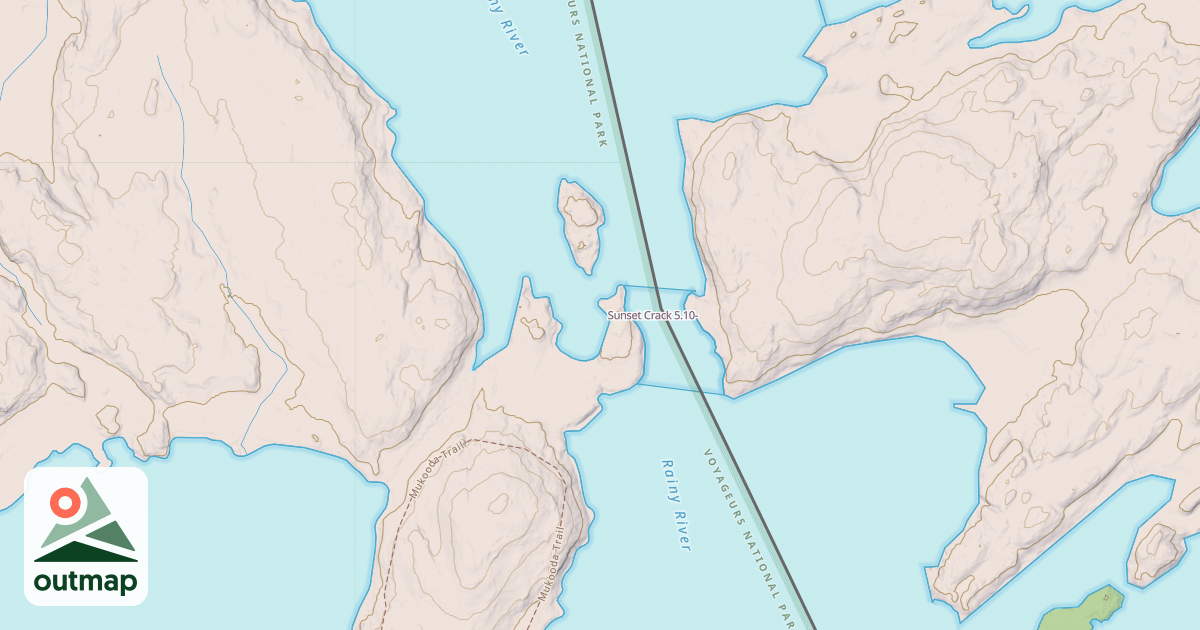 Map of Sunset Crack