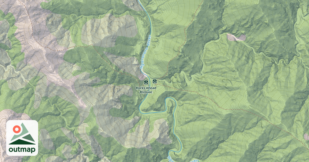 Map of Rocks Ahead Hut
