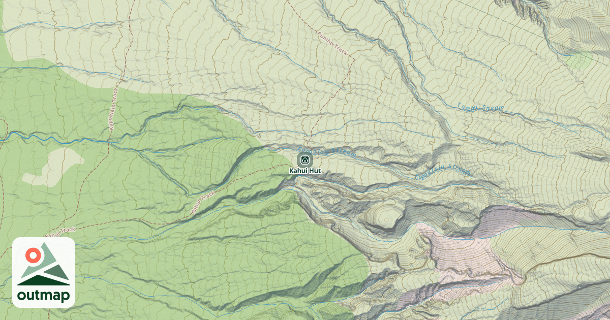 Map of Kahui Hut