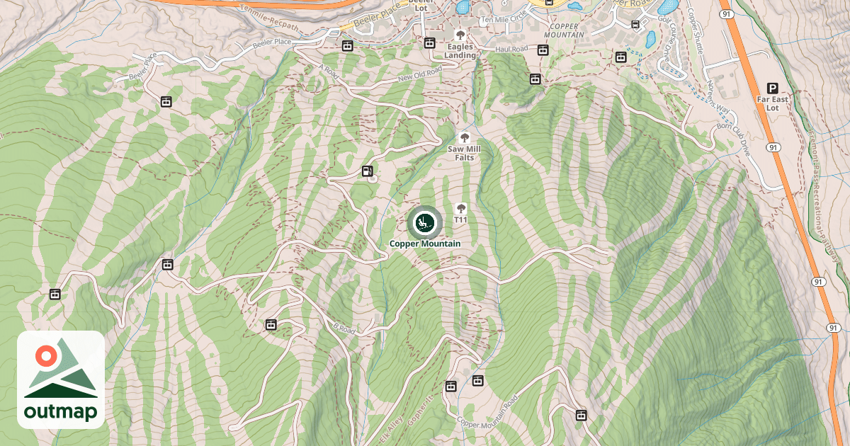 Map of Copper Mountain