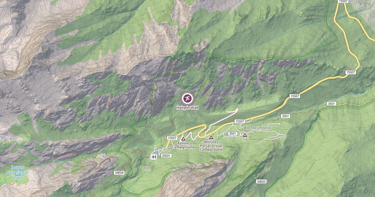Map preview of Hairpin Wall