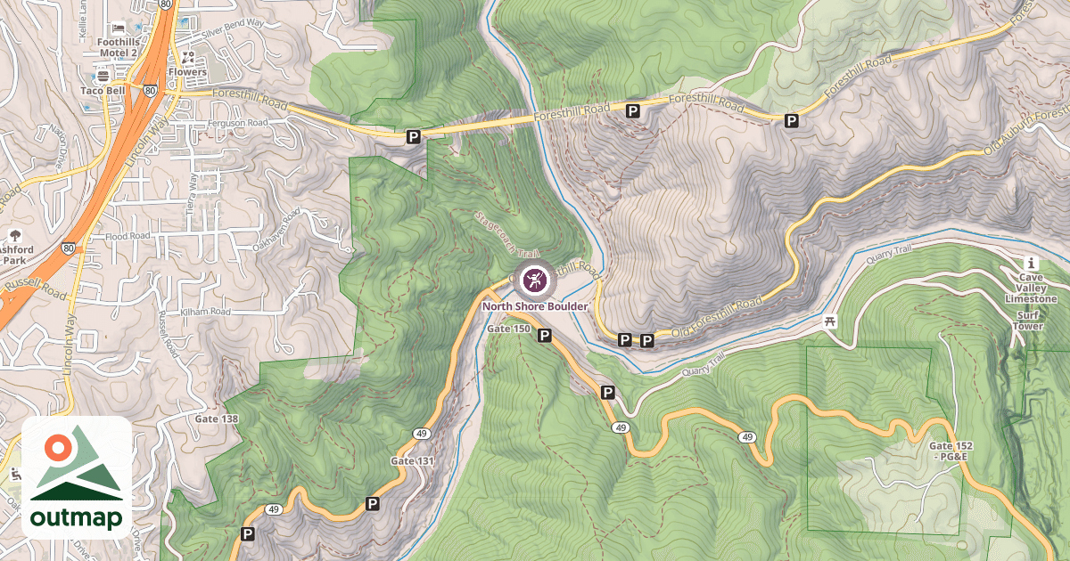 Map of North Shore Boulder