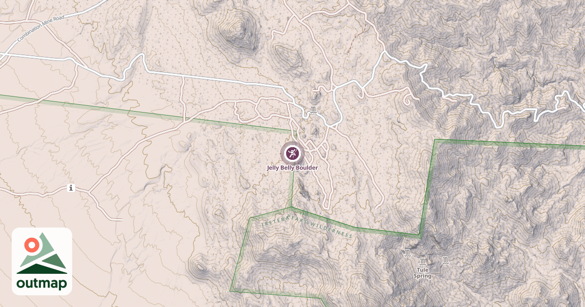 Map of Jelly Belly Boulder