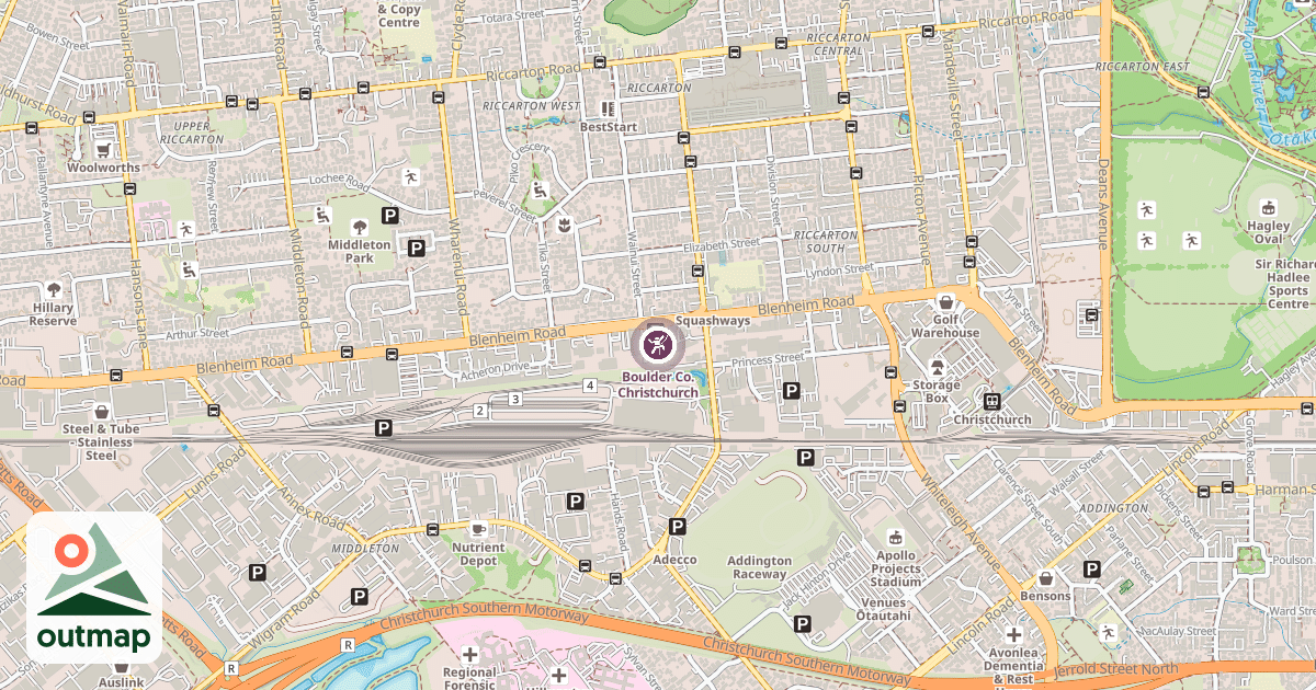 Map of Boulder Co. Christchurch