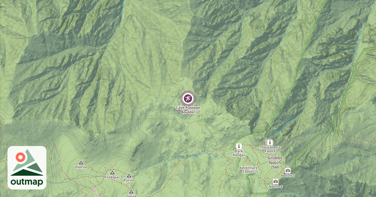 Map of Cave Passage Boulder