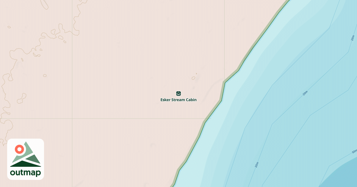 Map of Esker Stream Cabin