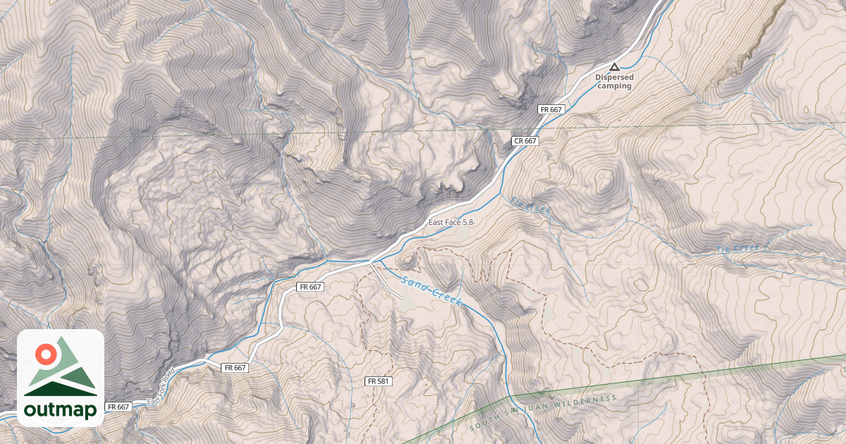 Map of East Face
