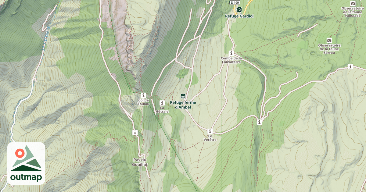 Map of Refuge ferme d'Ambel