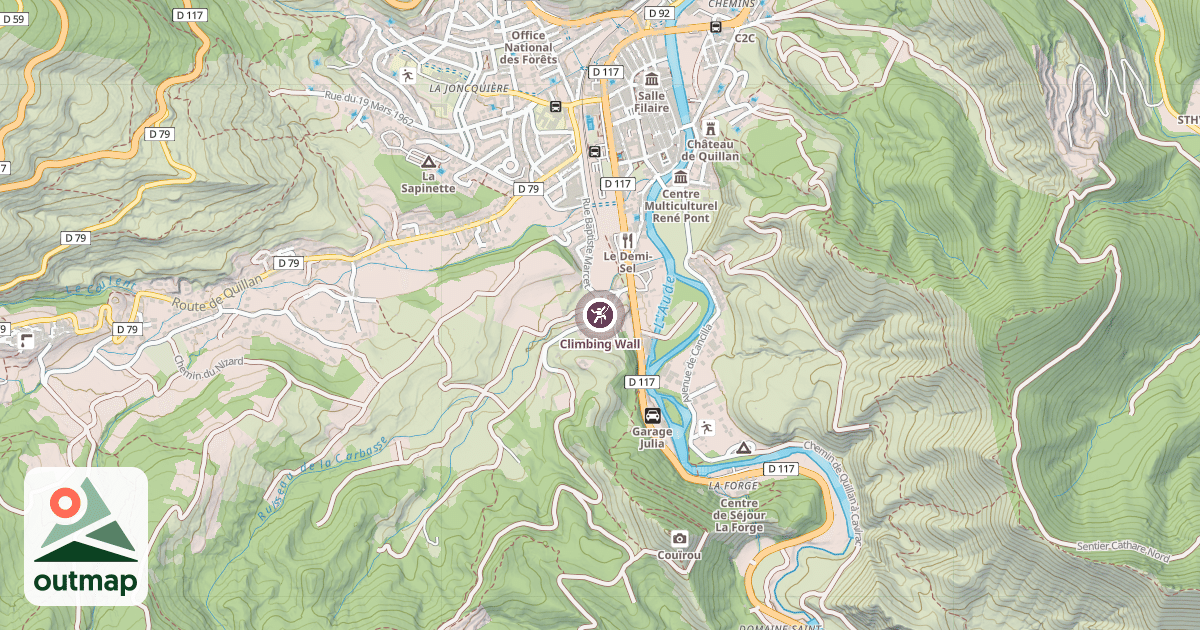 Map of Climbing Wall