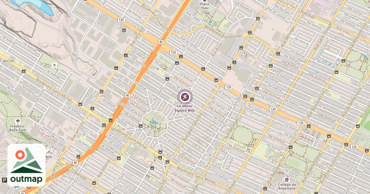 Map of Le Mouv' Espace Bloc