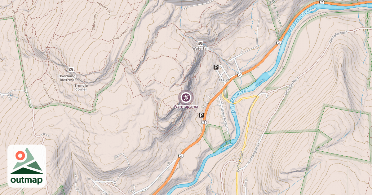 Map of Warmup area
