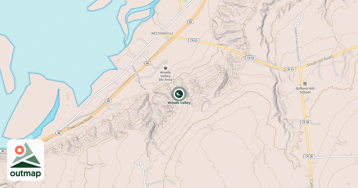 Map of Woods Valley