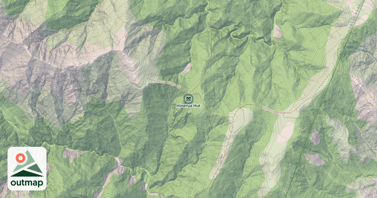 Map of Hinerua Hut