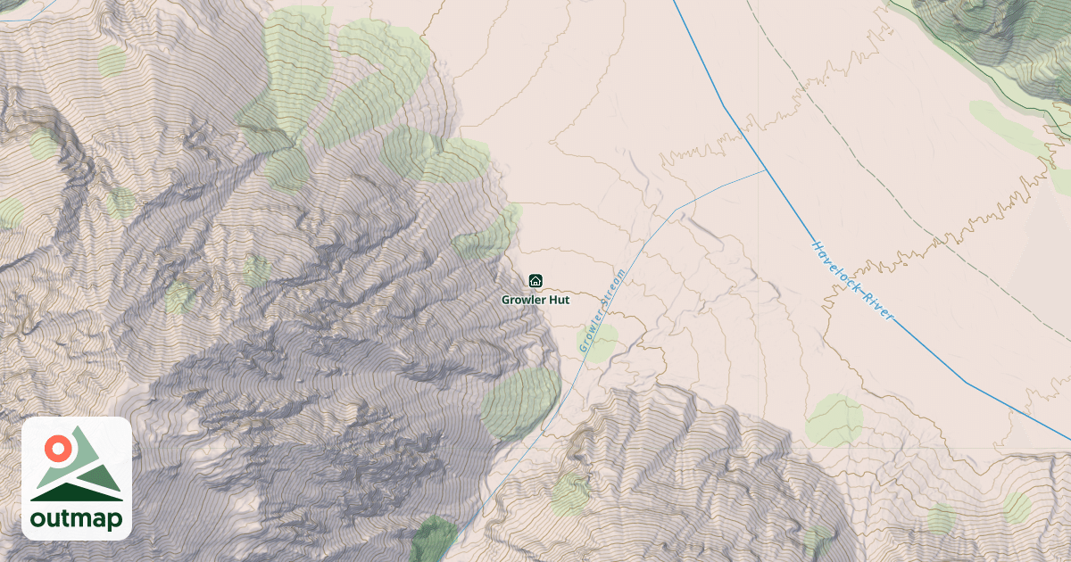 Map of Growler Hut