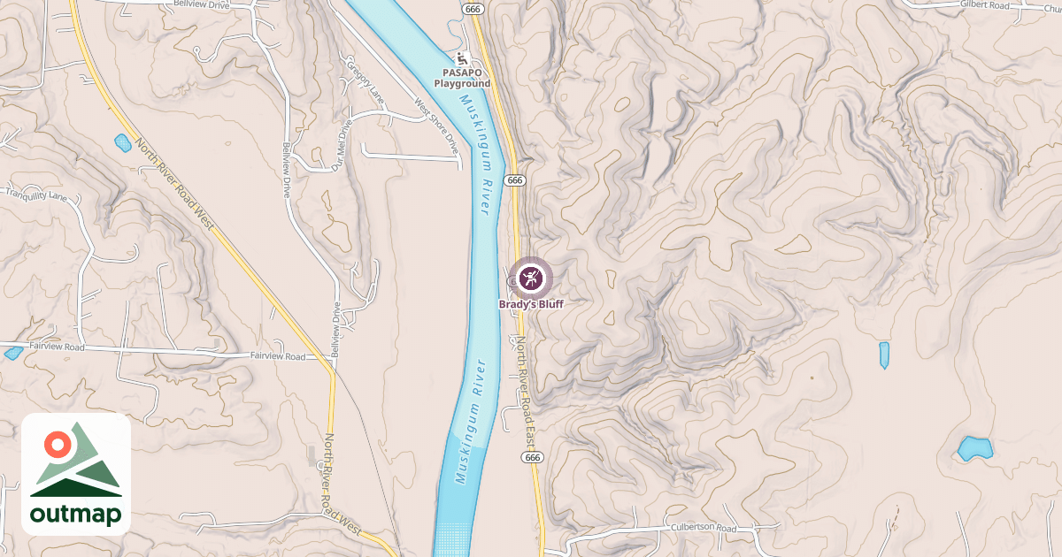 Map of Brady’s Bluff
